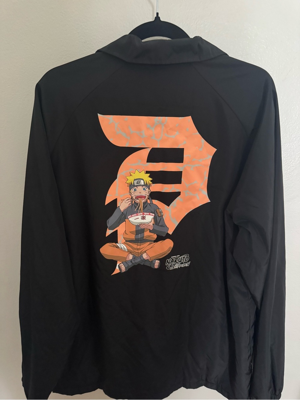 Primitive x Naruto Shippuden Men’s Large Ramen Coach Jacket Black Anime